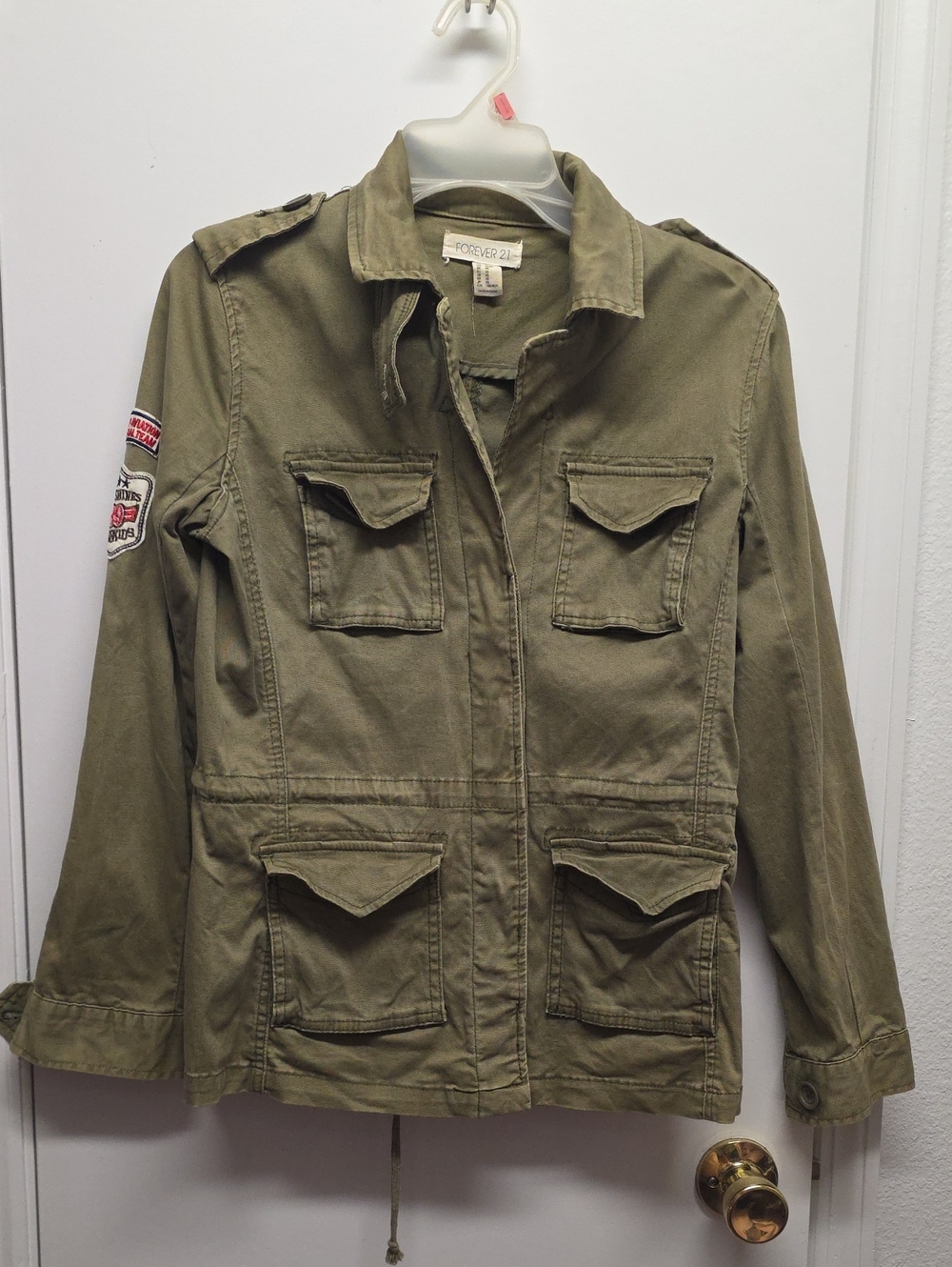 Forever 21 Olive Green Military-Style Field Utility Jacket